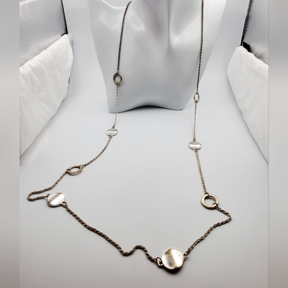 Vintage Long length Liz claiborne sway necklace N2508